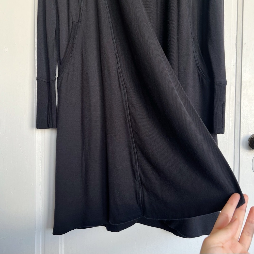 Athleta • Pranayama Long Wrap in Nirvana Knit jacket cardigan sweater black - Picture 7 of 14